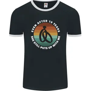 19 Year Wedding Anniversary 19th Marriage Mens Ringer T-Shirt FotL