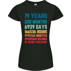 19th Birthday 19 Year Old Womens Petite Cut T-Shirt