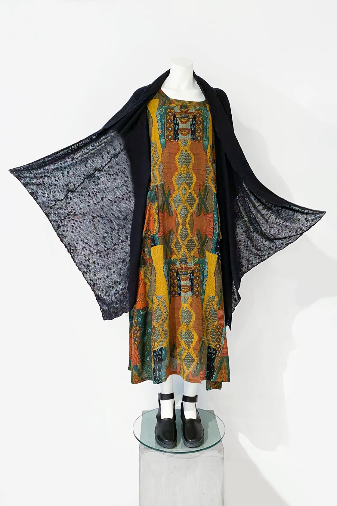 3/4 Wrap Coat in Black Sierra