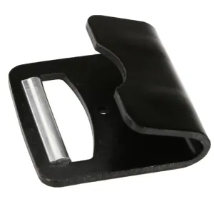 4" Black Flat Hook with Aluminum Defender | 16,200 lbs. BS