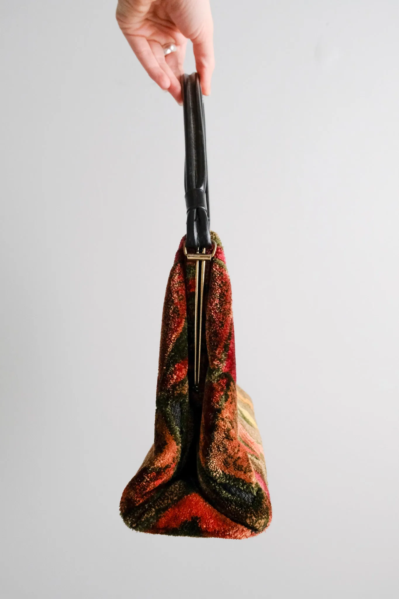 Abstract 1960's Autumnal Rug Handbag