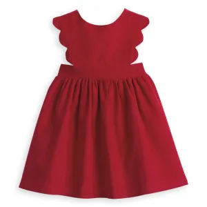 Adalene Scalloped Jumper- Red