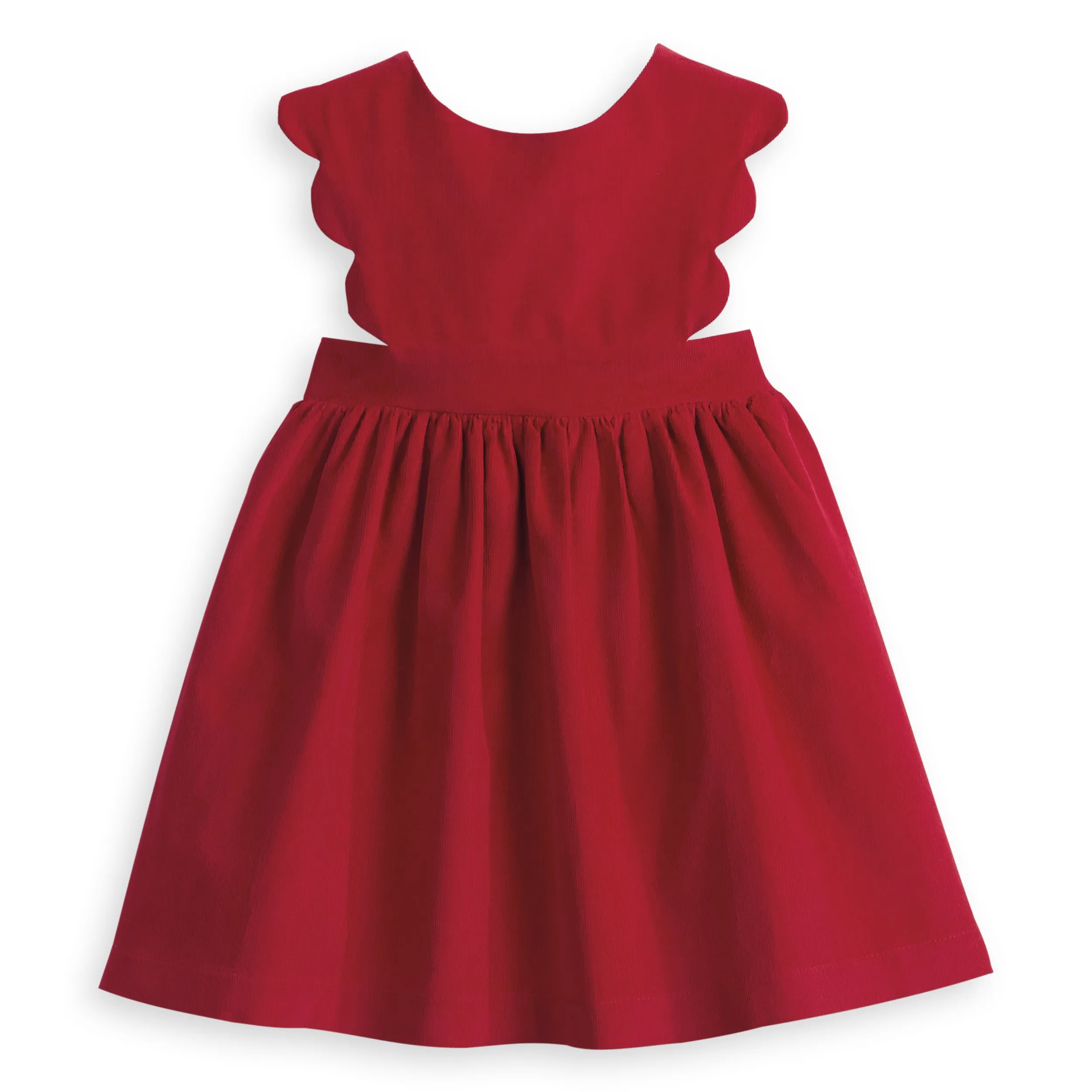 Adalene Scalloped Jumper- Red
