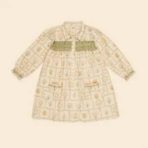 Apolina - Aline smock shirtdress - Cabin Quilt Floral Cream