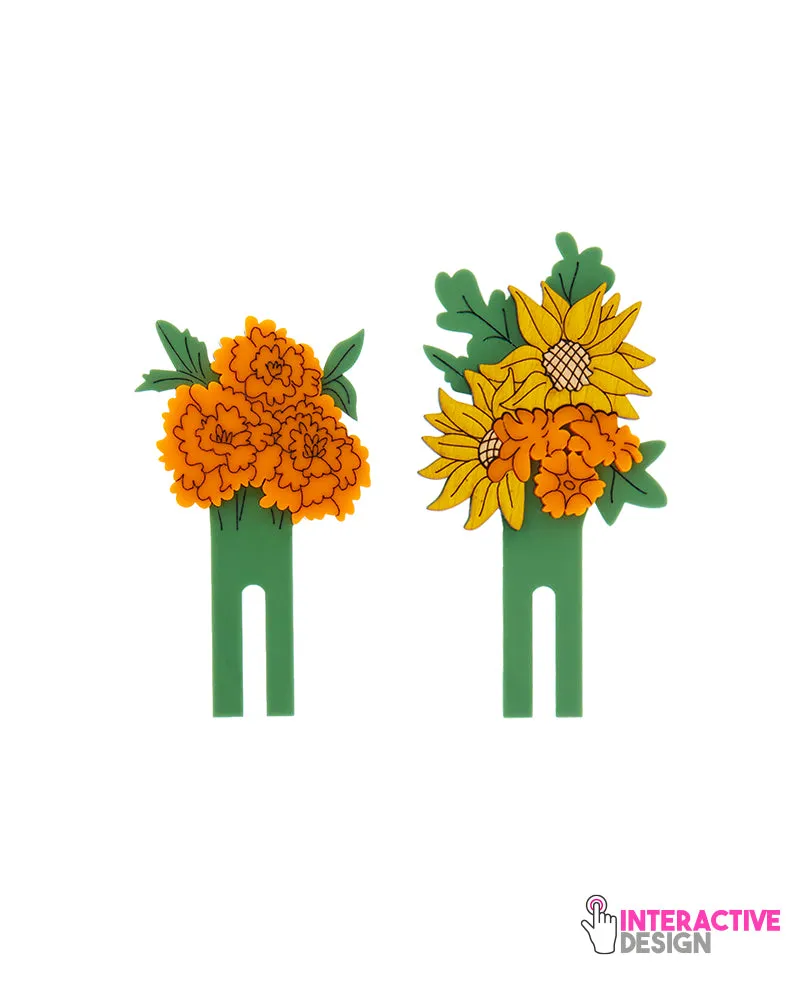 Autumn Flower Inserts for Flower Vase Brooch