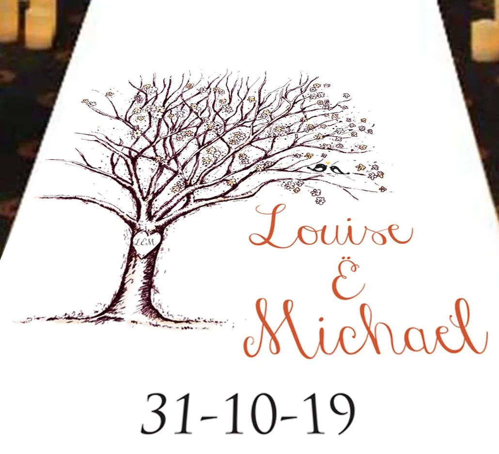 Autumn Tree - Personalised Wedding Aisle Runner