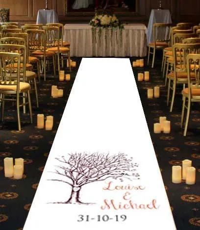 Autumn Tree - Personalised Wedding Aisle Runner