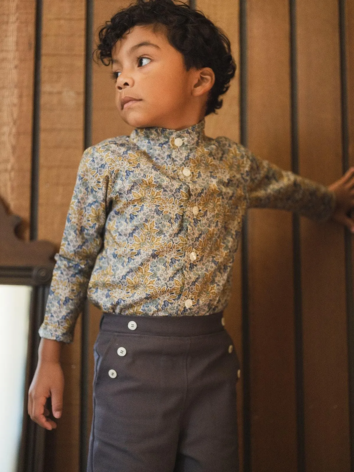band collar buttondown made with aubrey forest liberty of london tana lawn