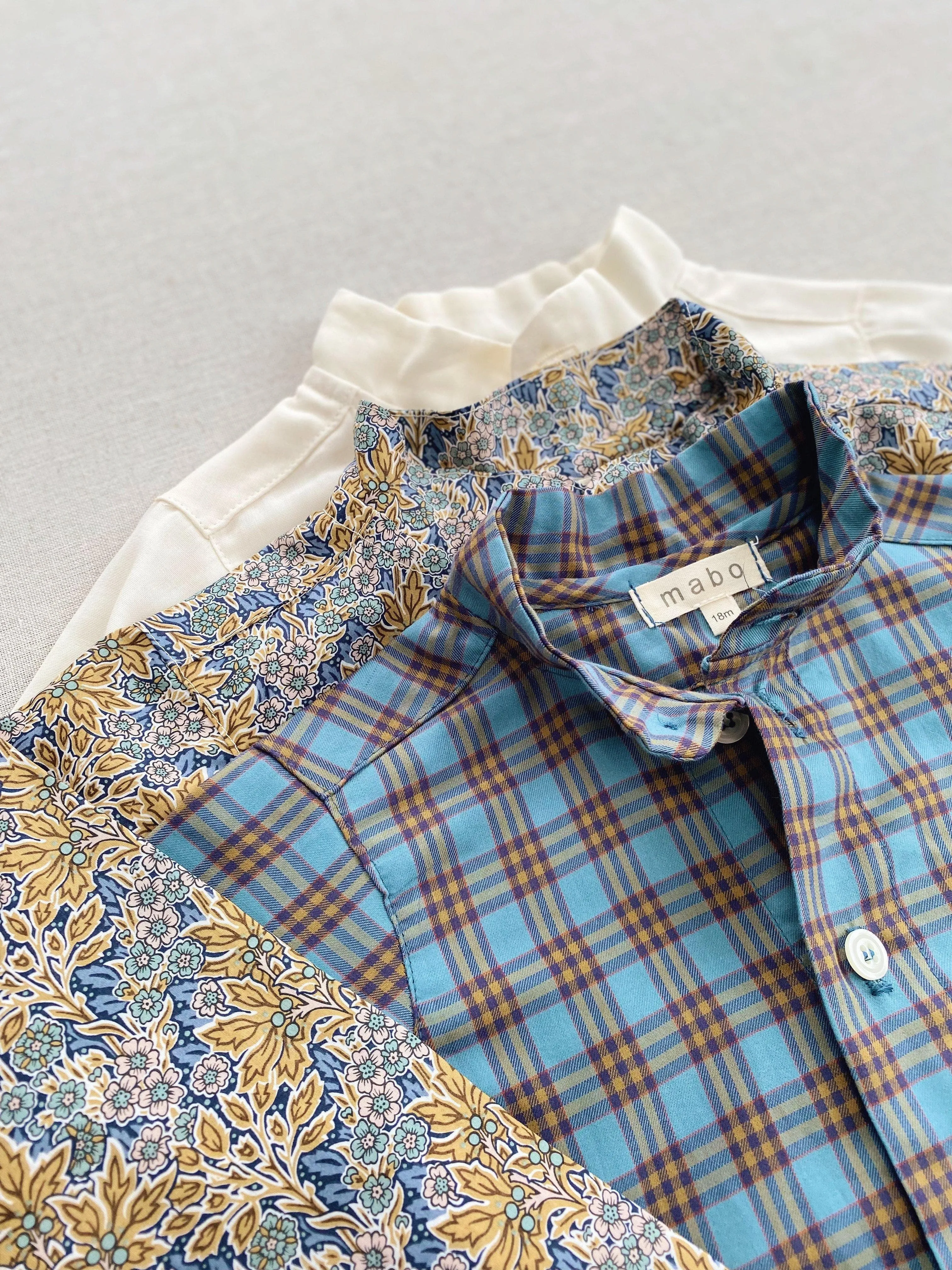 band collar buttondown made with aubrey forest liberty of london tana lawn