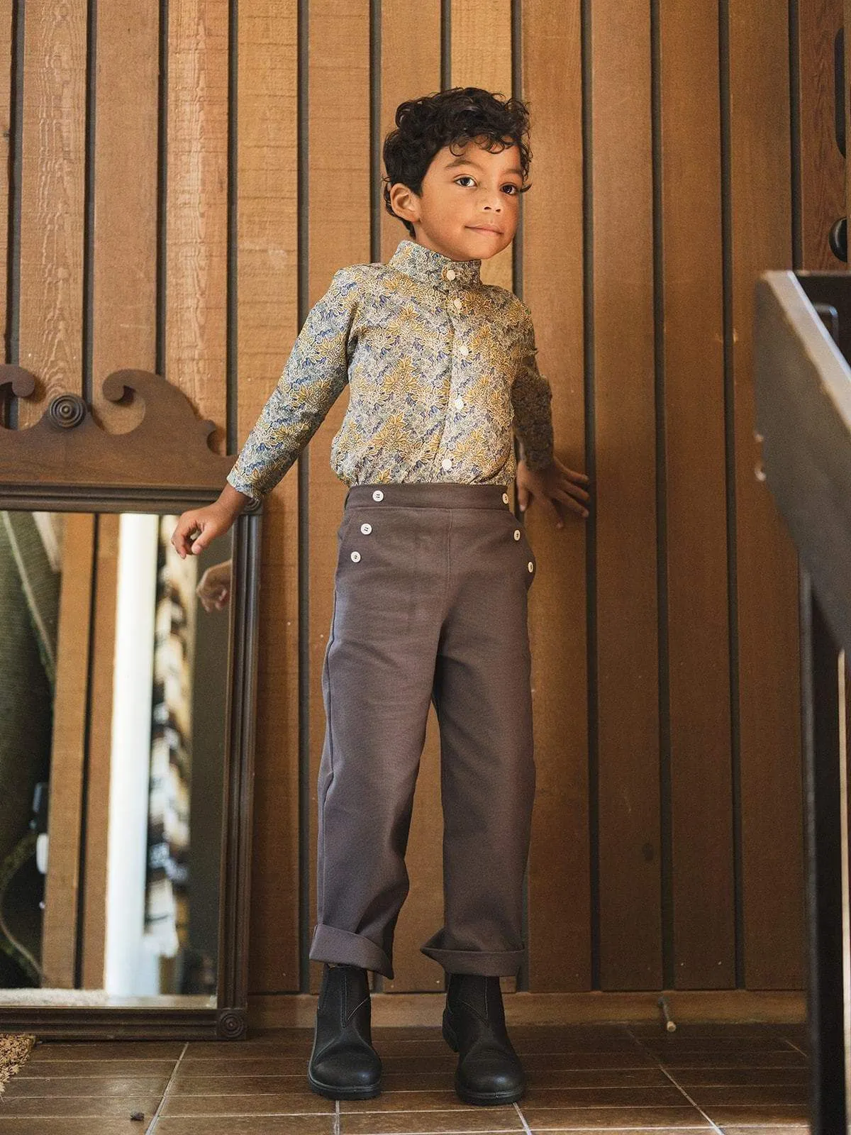 band collar buttondown made with aubrey forest liberty of london tana lawn