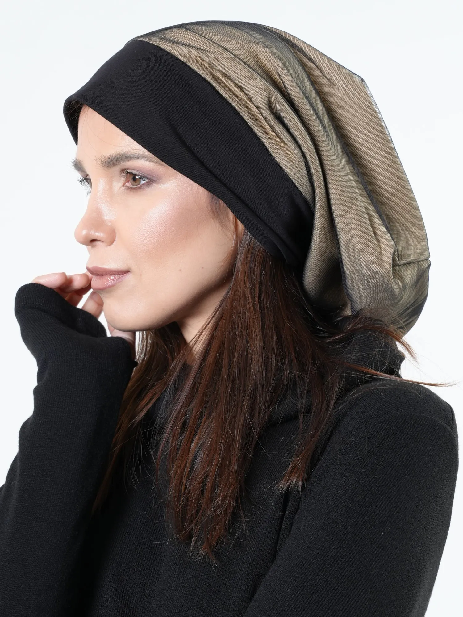 Beanies With Tulle Layer Set