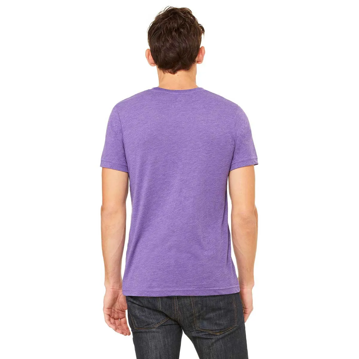 Bella   Canvas Unisex Purple Triblend Short-Sleeve T-Shirt