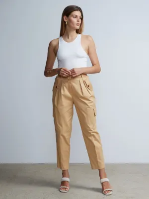 Belted Cropped Cargo Pant
