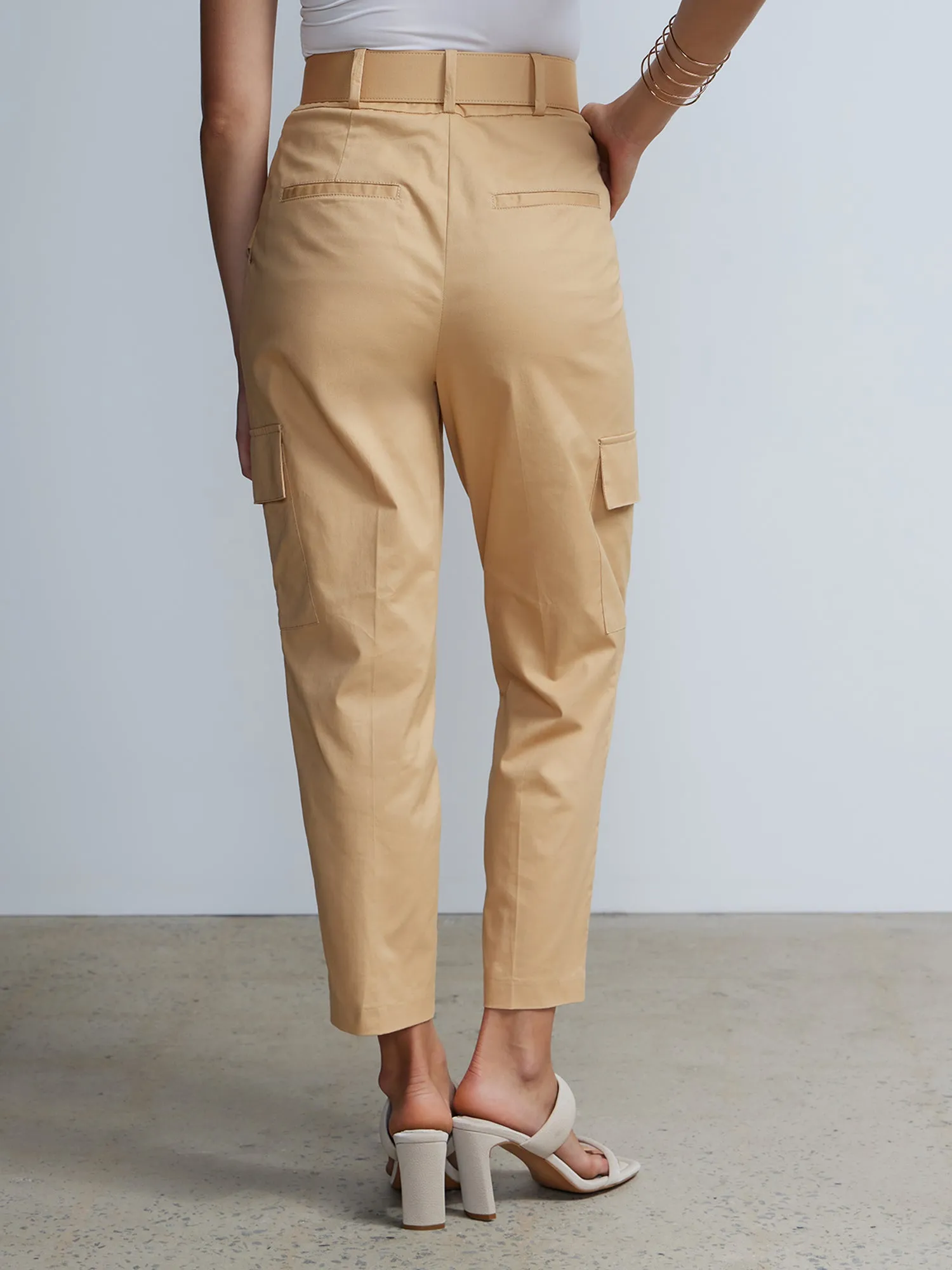 Belted Cropped Cargo Pant