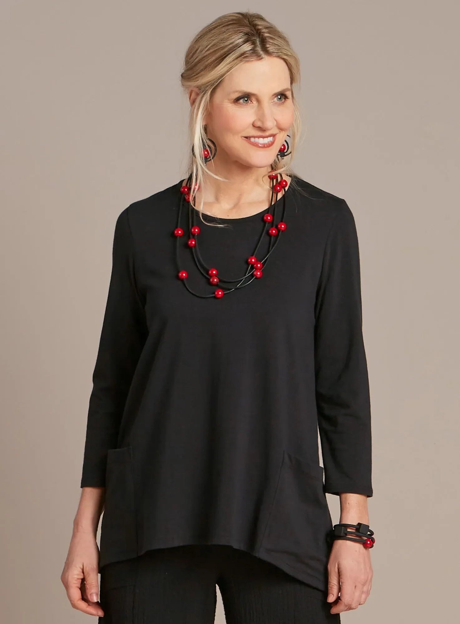 Beyond Basic Trapeze Top - 3/4 Sleeve FINAL SALE (No Returns)