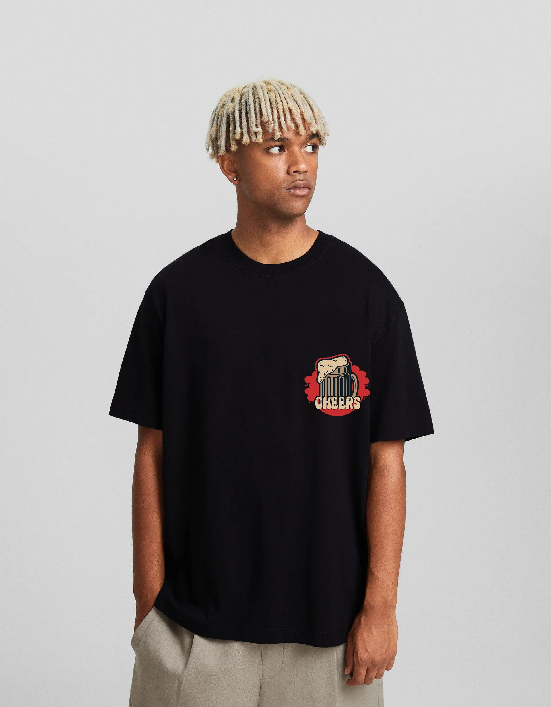 Black Unisex Relaxed Fit T-shirt for Beer Bros