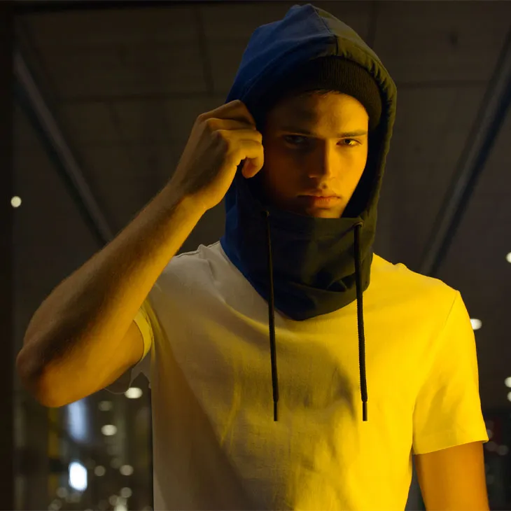 Blue Hood & Beanie