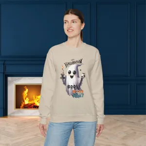 Boo Spooky Night Happy Halloween Sweatshirt, Happy Halloween Sweatshirt - Unisex Heavy Blend Crewneck, Halloween Sweatshirt, Cute Spooky Ghost sweatshirt.