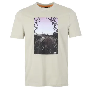 BOSS Te Urban T-Shirt in Light Beige