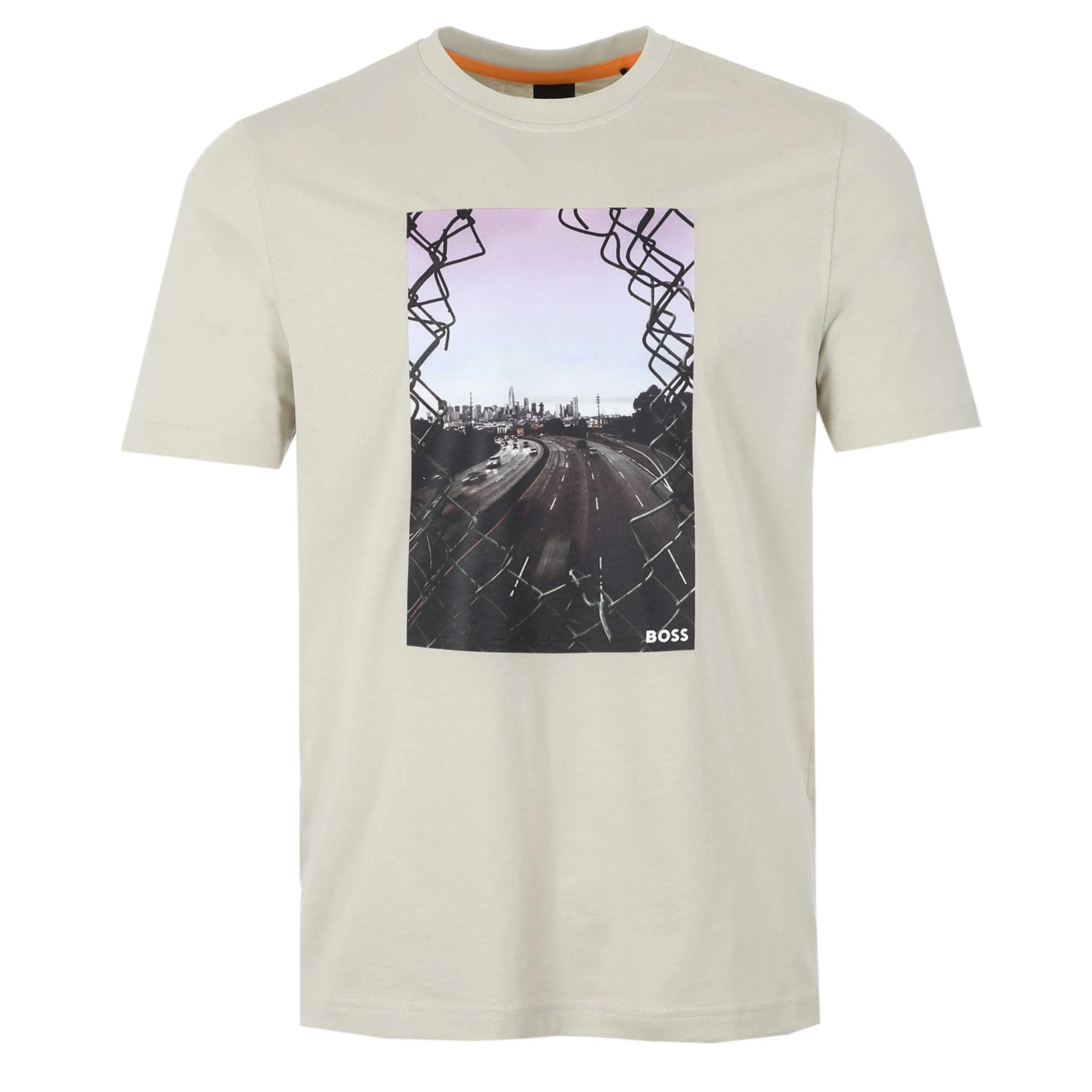 BOSS Te Urban T-Shirt in Light Beige
