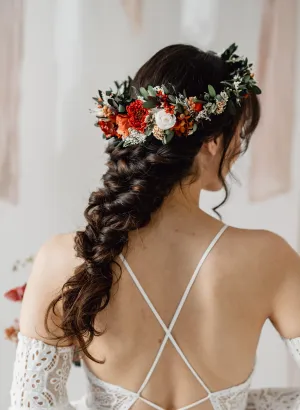 Bramble Wedding Autumnal Dried Flower Crown Headband
