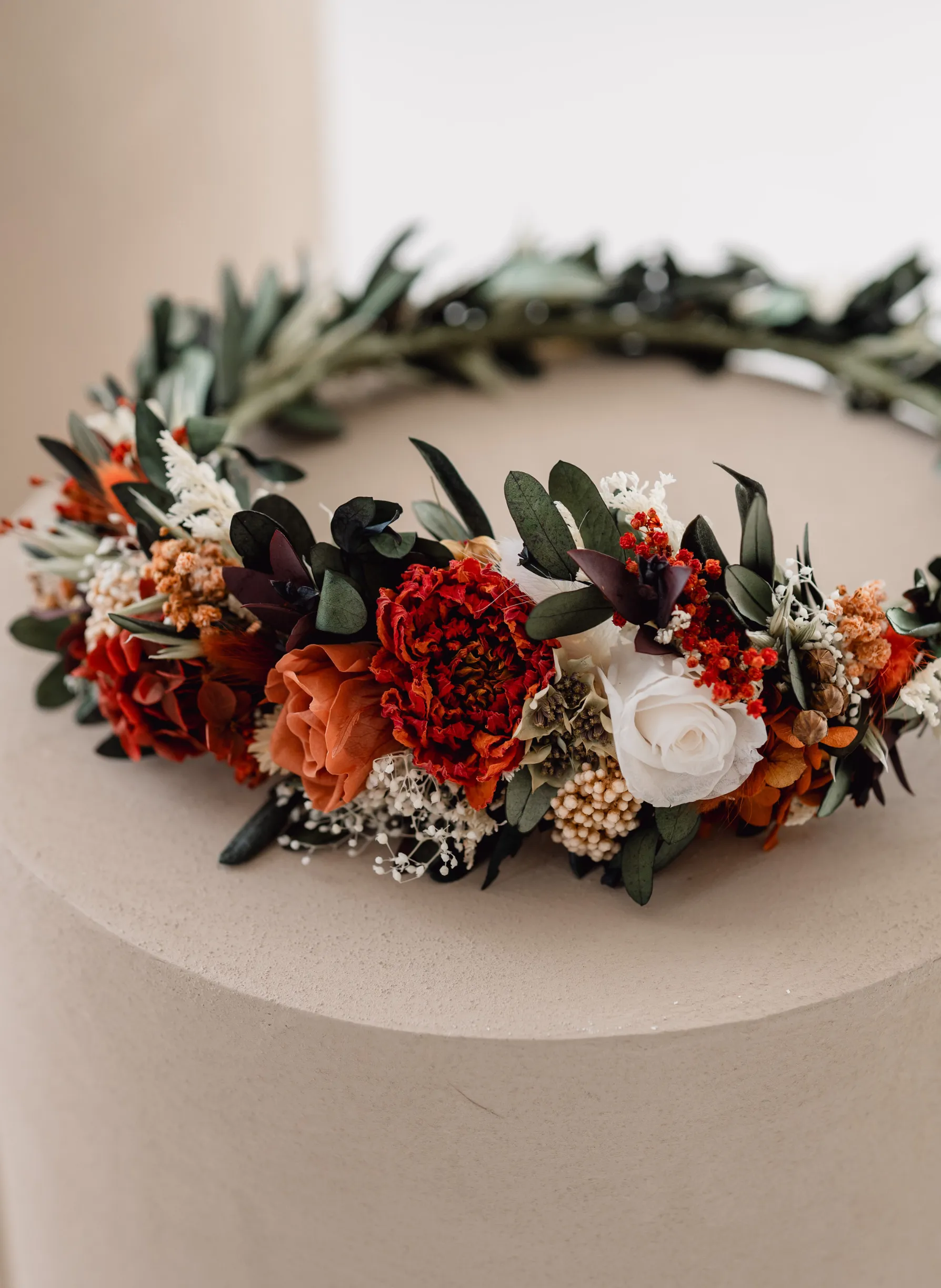 Bramble Wedding Autumnal Dried Flower Crown Headband