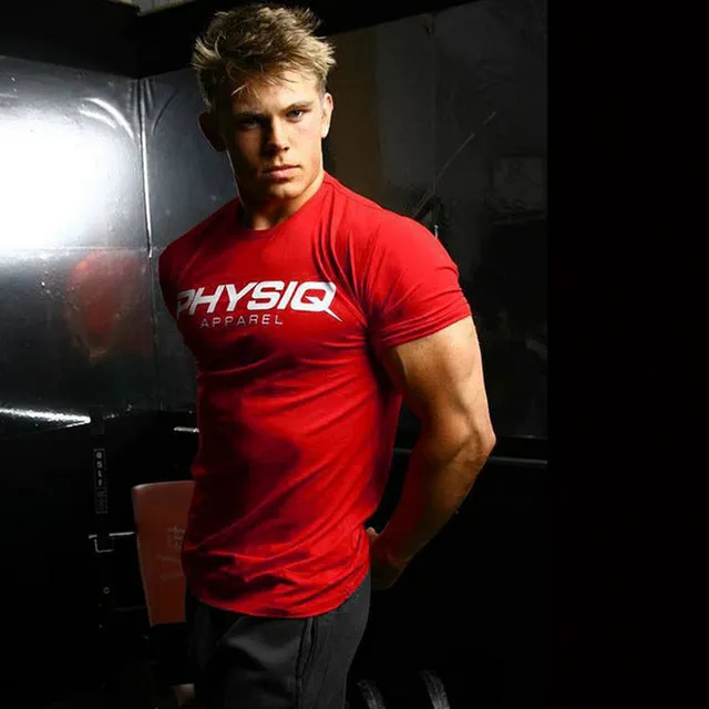 Brand Mens cotton t shirt 2018 summer new gyms Fitness Bodybuilding Shirts male fashion Casual short print Tees Tops clothes