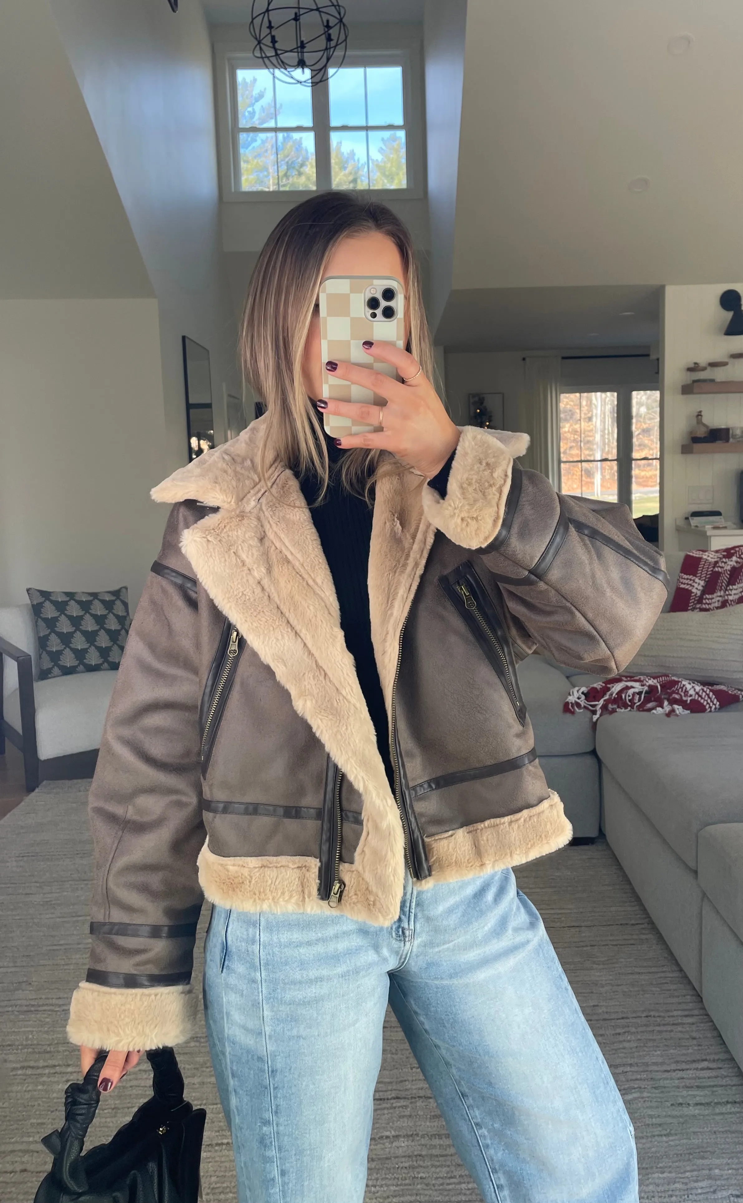 Campbell Faux Suede Jacket