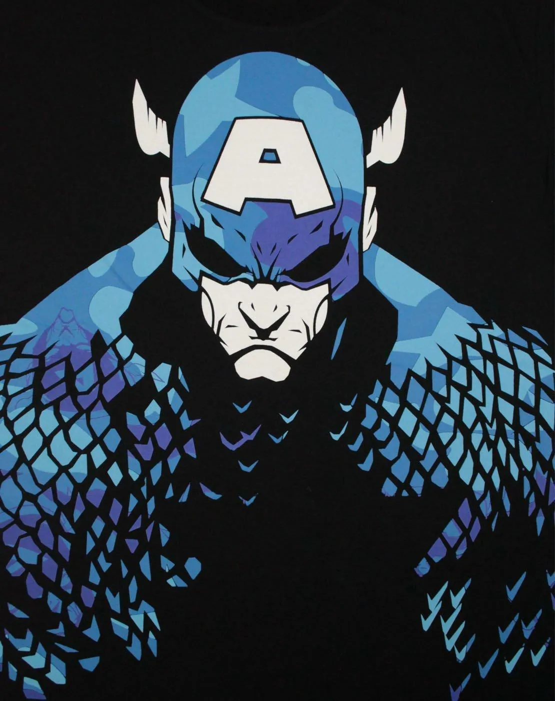 Captain America Men's Black T-Shirt Marvel Superhero Tee