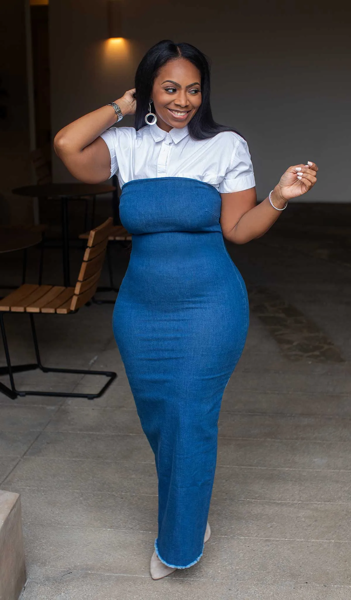 Clean Cut | Denim Tube Top Dress