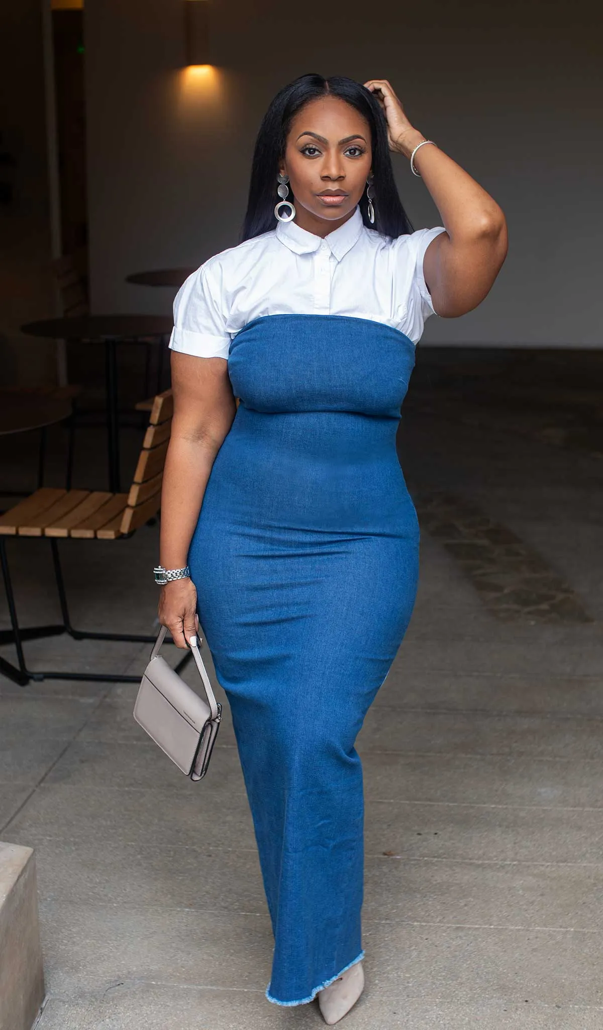 Clean Cut | Denim Tube Top Dress