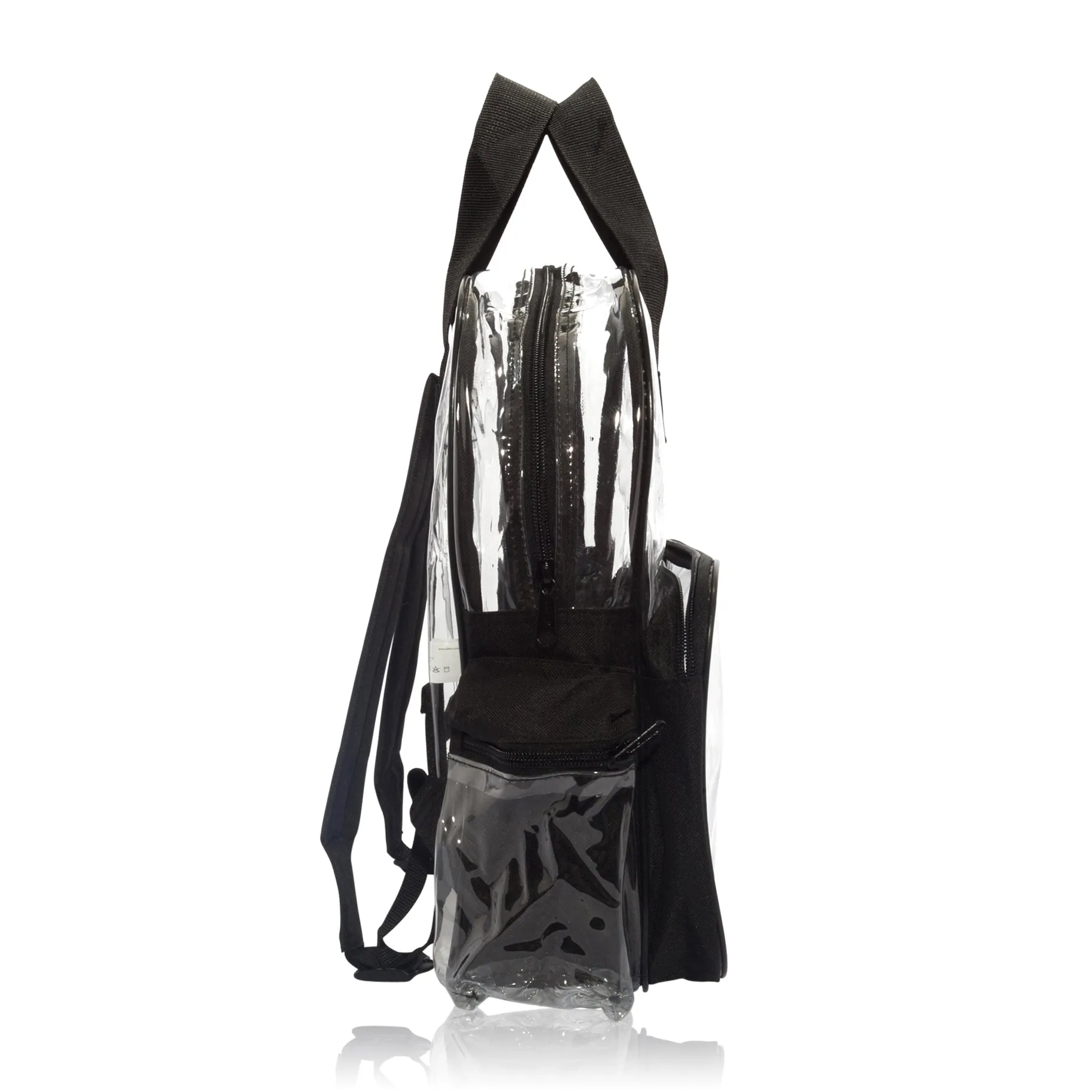 Clear transparent Backpack School Stadium Approved for Concert, Beach, Work, Travel & Sporting