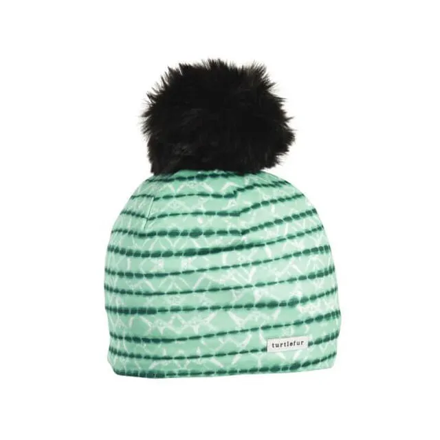 Comfort Shell Pom Pom Beanie - Print