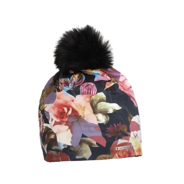 Comfort Shell Pom Pom Beanie - Print