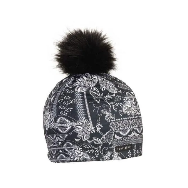 Comfort Shell Pom Pom Beanie - Print