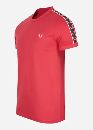 Contrast tape ringer t-shirt - washed red oxblood