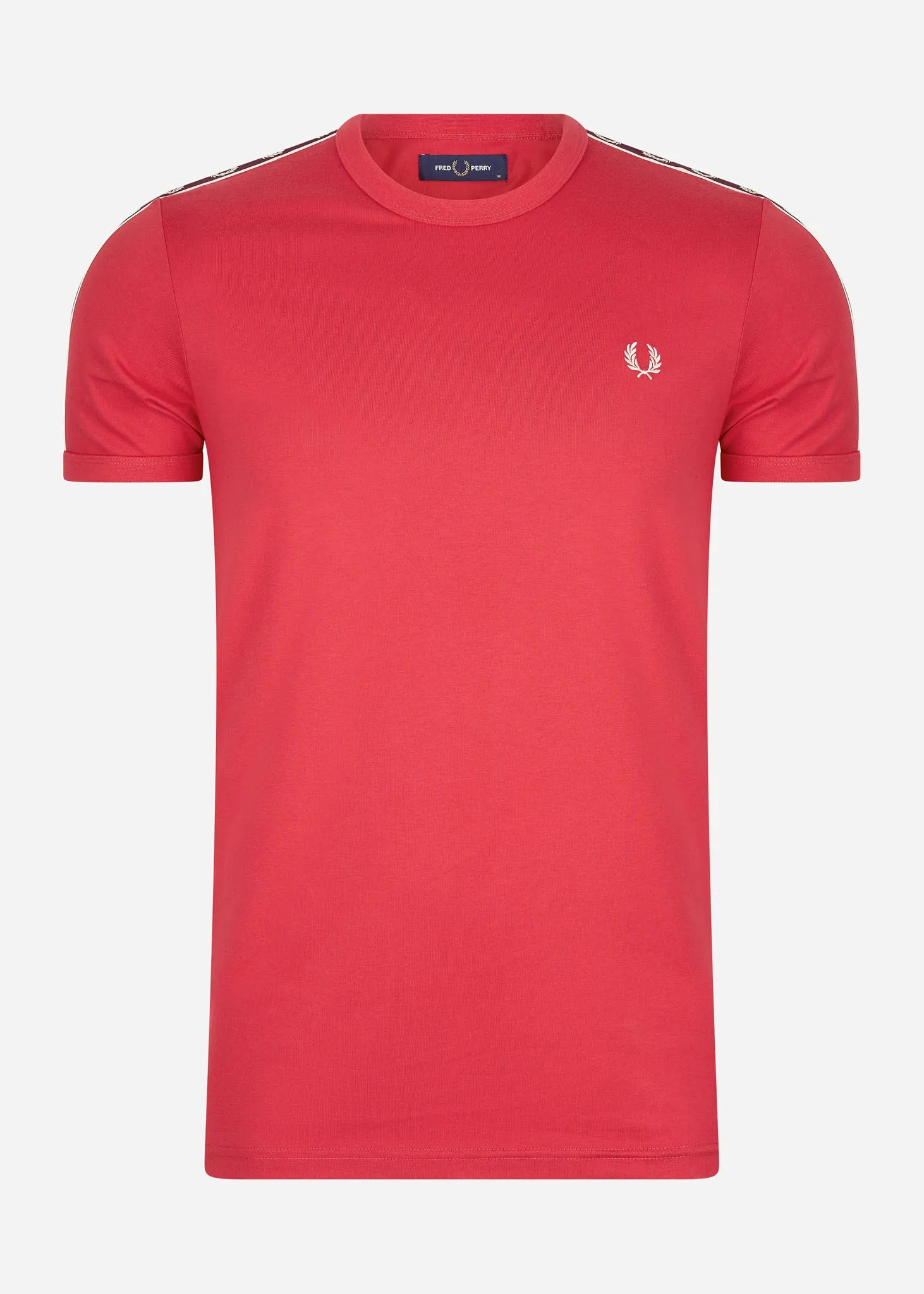 Contrast tape ringer t-shirt - washed red oxblood