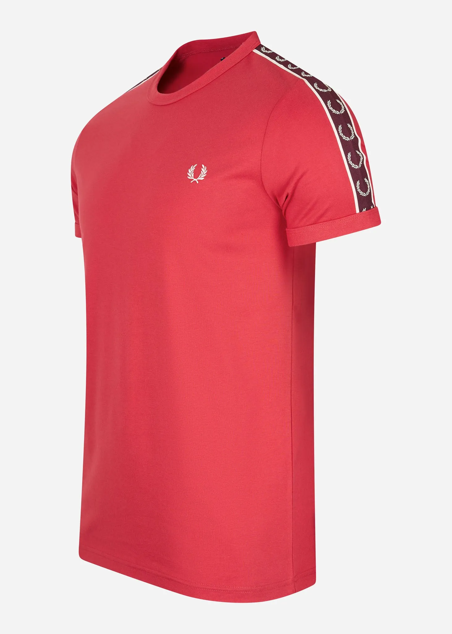 Contrast tape ringer t-shirt - washed red oxblood