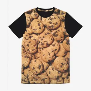 Cookies Unisex All Over Photo Print Food Fashion T-Shirt