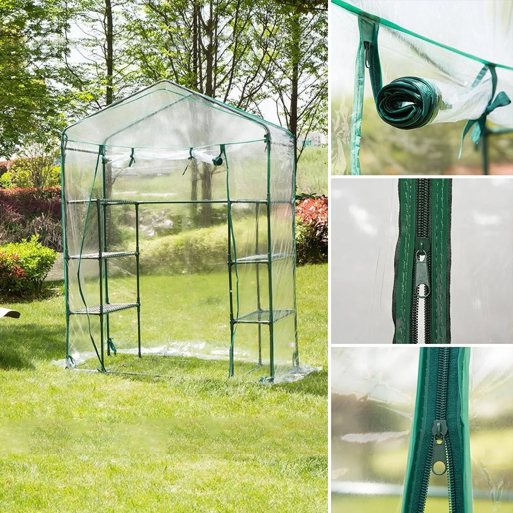 Corrosion-resistant Plant Flowers Cover PVC Greenhouse Cover Waterproof Anti-UV Gardening Protect Plants (without Iron Stand)