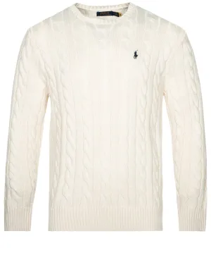 Cotton Cable Sweater Cream