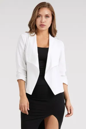Crepe 4 Way Stretch Cropped Jacket