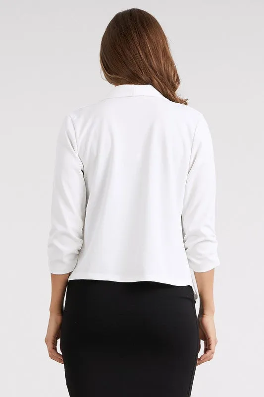 Crepe 4 Way Stretch Cropped Jacket