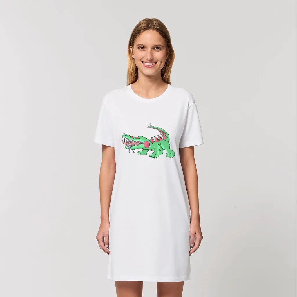 Crocodilas Organic T-Shirt Dress