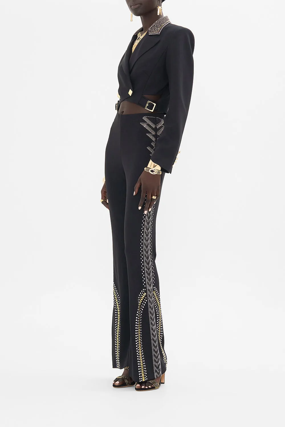 CROPPED JACKET WITH CUTOUT AND BUCKLE DETAIL THEY CALLED HER NEFERTARI