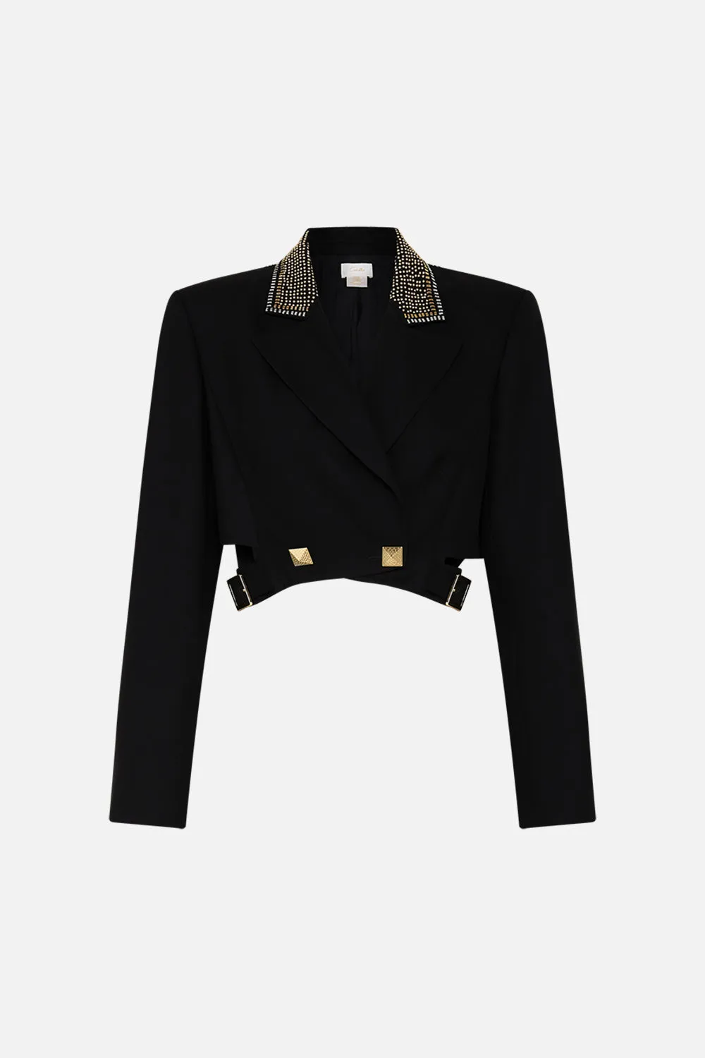 CROPPED JACKET WITH CUTOUT AND BUCKLE DETAIL THEY CALLED HER NEFERTARI