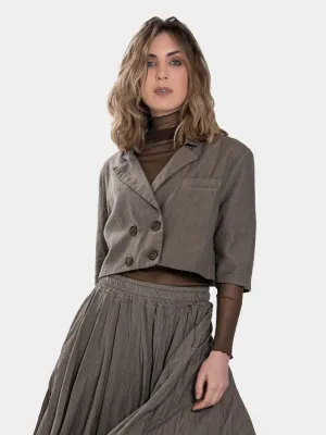 Cropped Short Sleeve Jacket