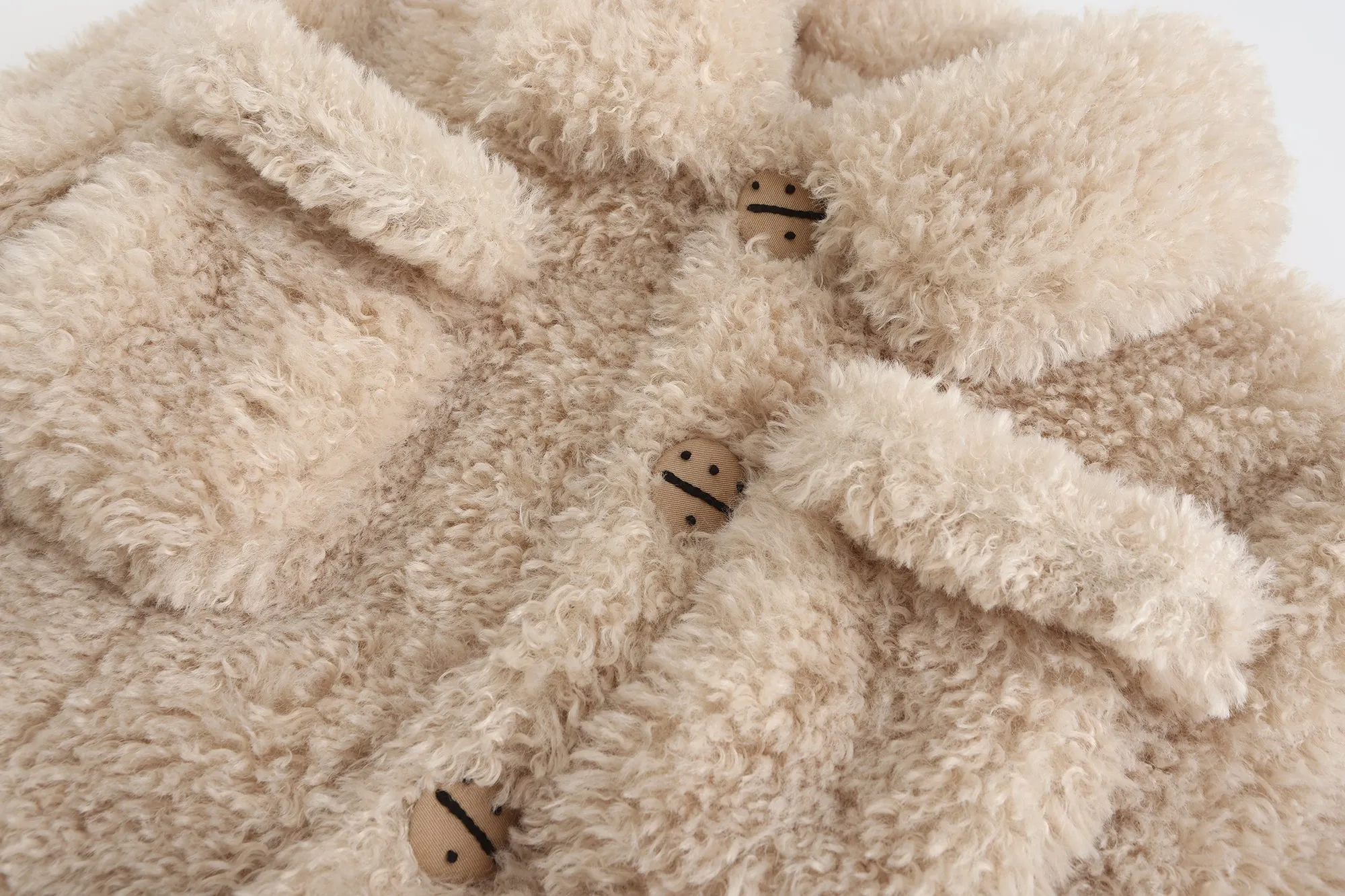 Cropped Teddy Jacket - Ivory