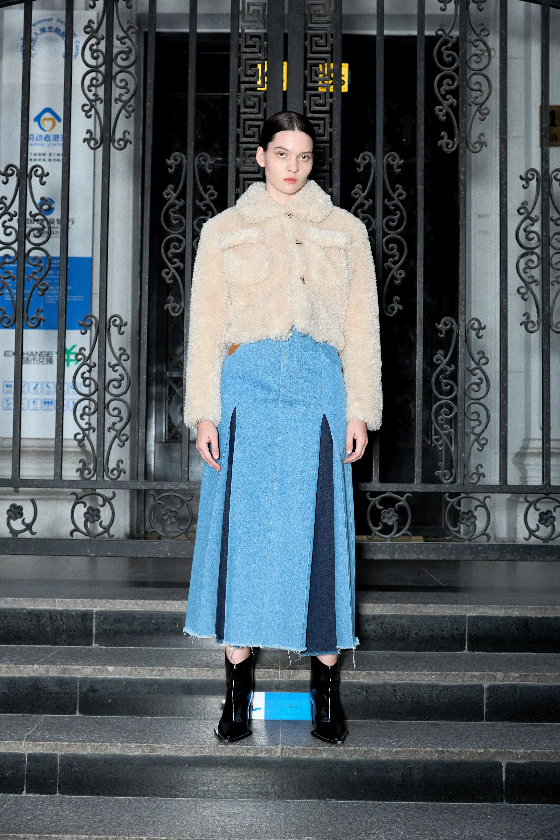 Cropped Teddy Jacket - Ivory