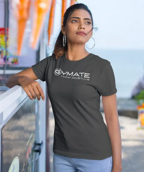 Designer T shirts for women ctr 'Think Positive' colour